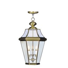 Livex Lighting 2365-02 Georgetown Outdoor Chain Hang in Polished Brass 